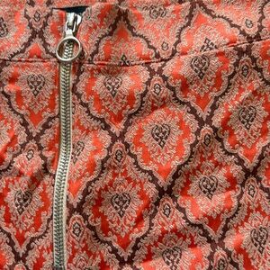Urban Outfitters Orange and Brown Patterned Trousers